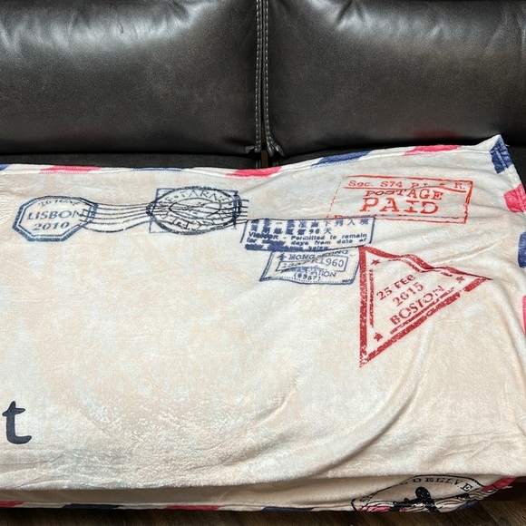 Flannel blanket with a heartfelt message to an Aunt. Approx 68x56 - Picture 5 of 8